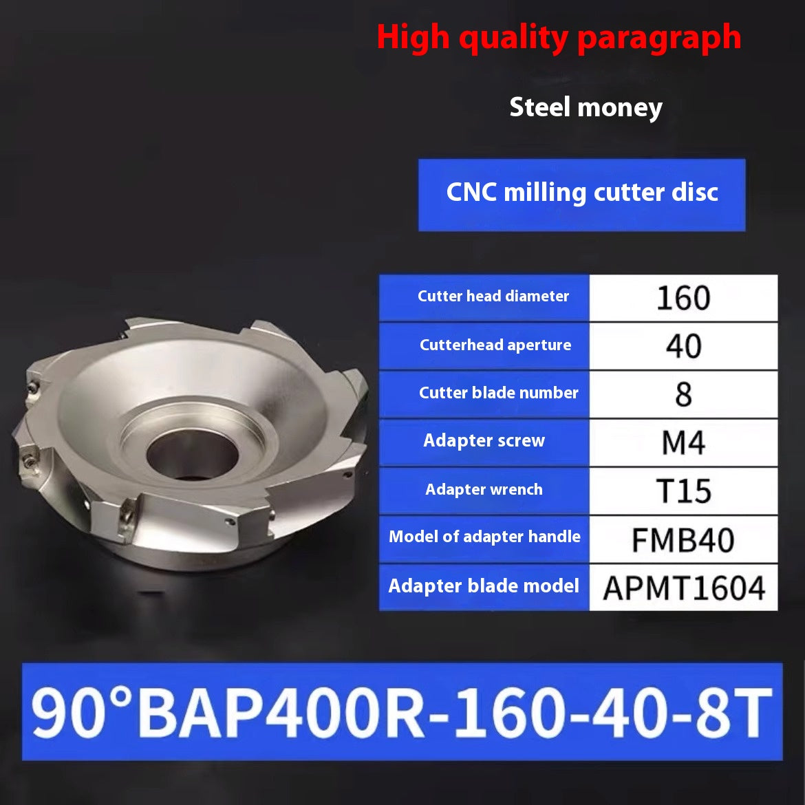 2075-CNC 90 degree right-angle BAP300R/400R milling cutter head machining center 1604 cutter head non-standard 45 60 65 Shandong Denso Pricision Tools Co.,Ltd.